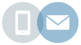 Contact us mobile and email icons