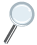 Job search magnifying glass - small